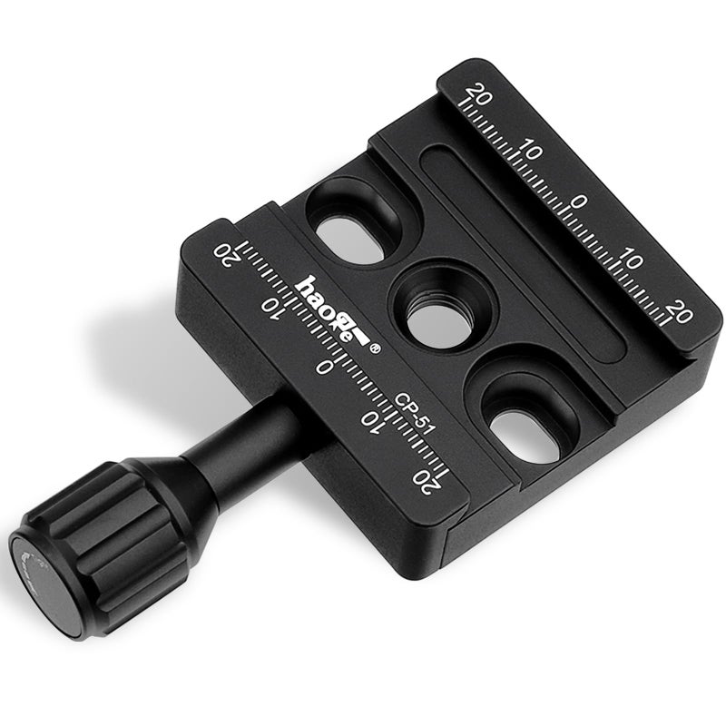 Haoge CP-51 50mm Screw Knob Clamp Adapter for Quick Release QR Plate Camera Tripod Ballhead Monopod Ball Head Fit Arca Swiss - Image 1
